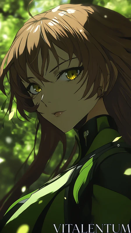 Golden-eyed forest guardian gazes back with quiet strength