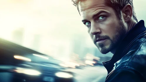 City lights, fast cars, and a quiet, watchful rebel.