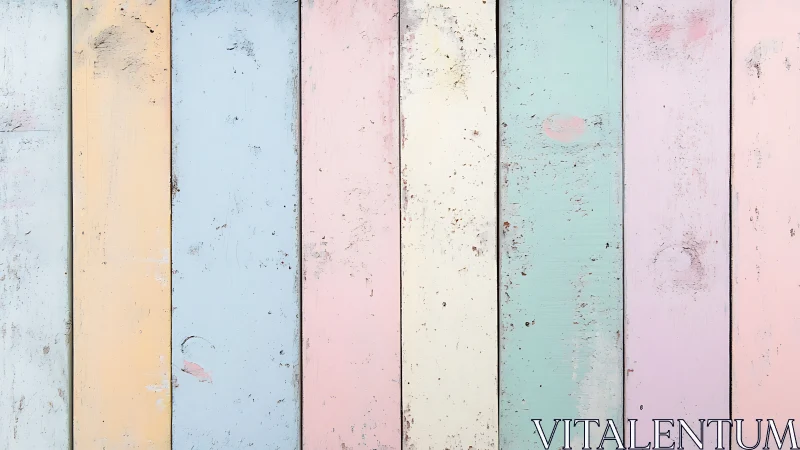 Softly weathered pastel planks hum with coastal calm.