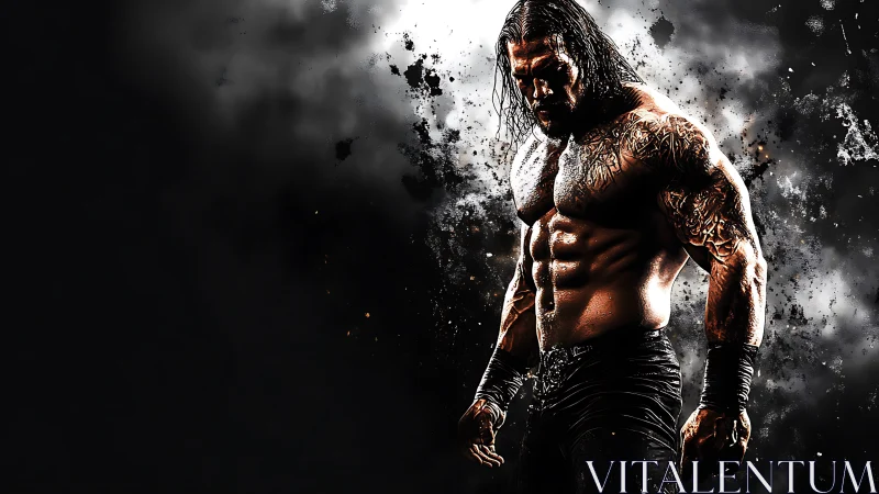 Storm-forged warrior emerging from a shattering blackout.