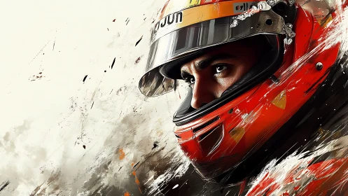 Racing visor carves fire through a storm of digital speed