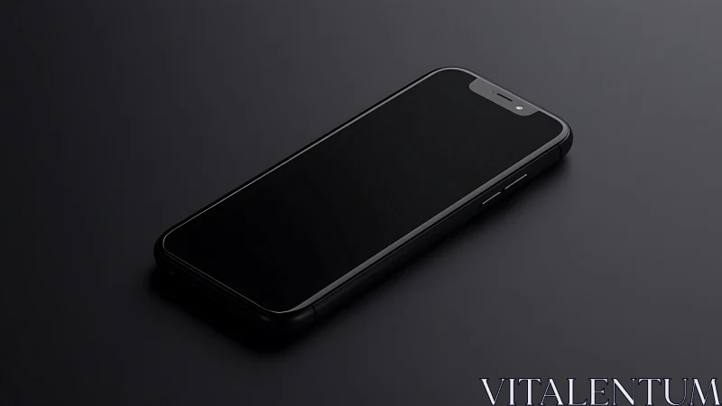 Sleek Black Smartphone Ready for Connection.