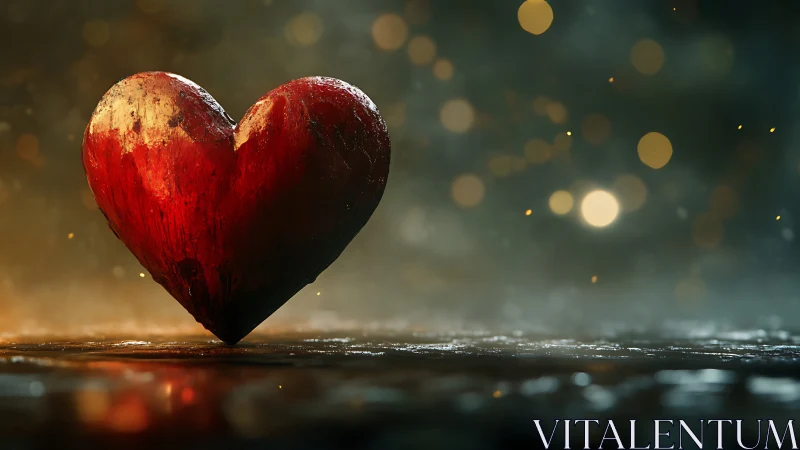 A Radiant Red Heart Glows with Hope and Wonder