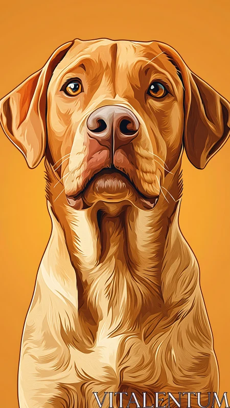 Golden hound gazes forward like a sunlit royal portrait