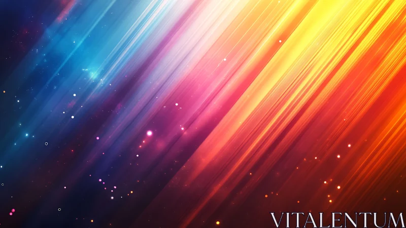Vibrant Diagonal Light Streaks in Abstract Digital Art Style.