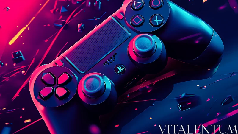 Next-Gen Gaming Controllers Glow in Neon Paradise.