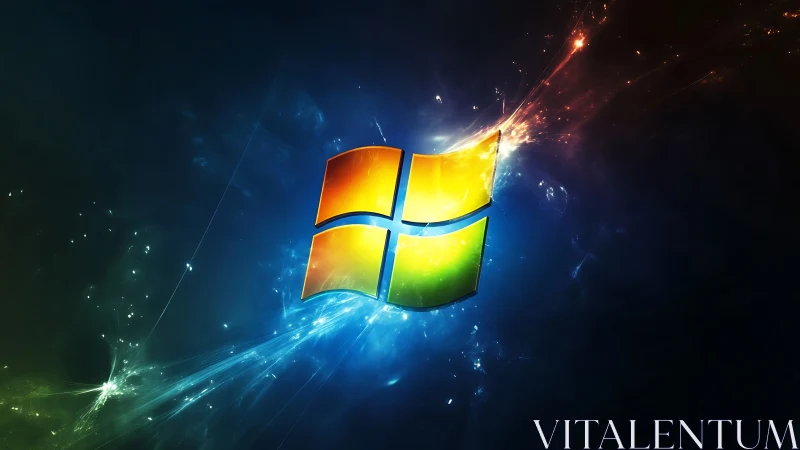 Windows-style quadrants over abstract light background.