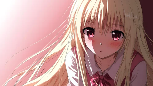 Soft backlit anime portrait uses strong rim lighting and gradients