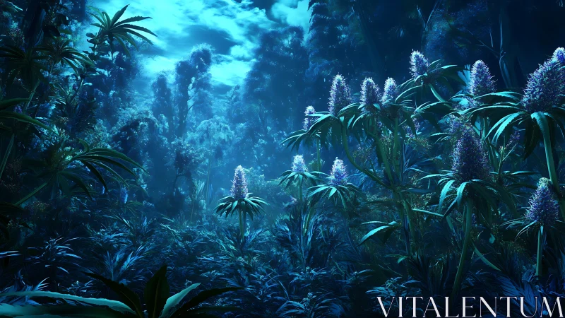 Bioluminescent Deep Garden: A Glowing Otherworldly Paradise.