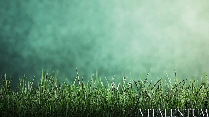 Soft morning light settles gently over fresh green grass