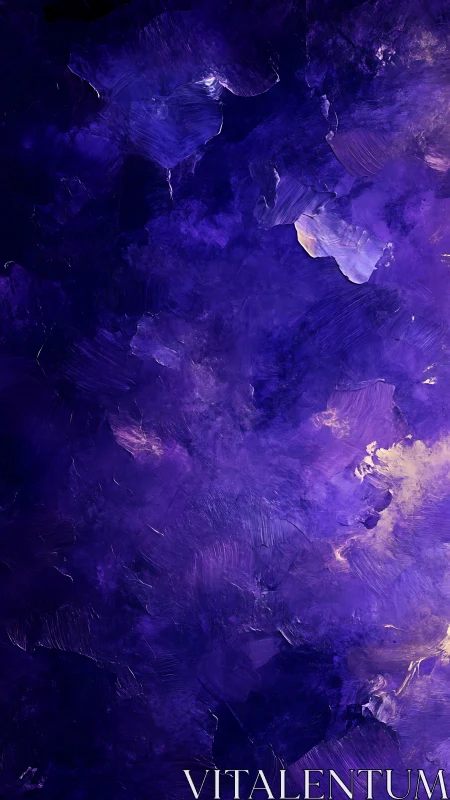 Ultraviolet impasto texture with layered violet pigment planes