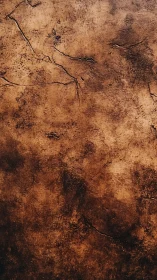 Brown cracked textured surface shows irregular dark patches