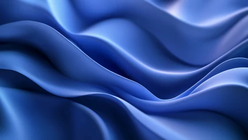 Silky blue digital waves flow in soft sculpted layers.