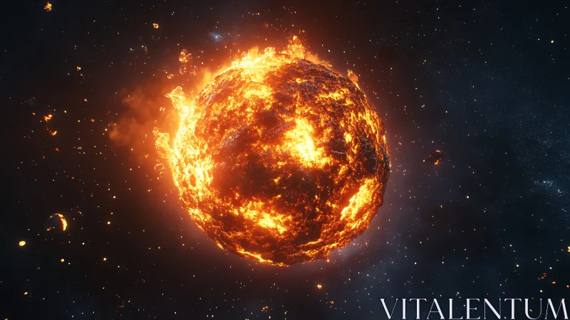 Molten star erupts with searing flares in deep space