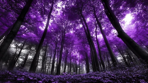 Enchanted Forest in Violet Dreams.