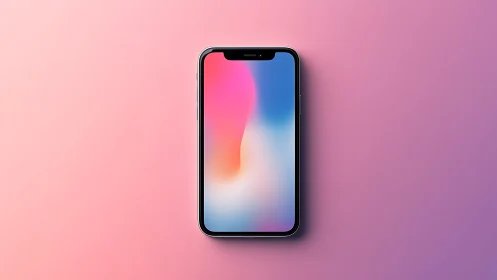 Chromatic Portal: Smartphone's Luminous Gradient Stage.