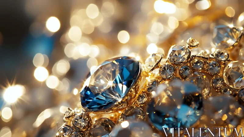 Macro optical study of blue gemstone refraction and bokeh.