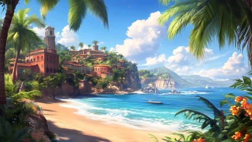 Tropical Coastal Villa on Cliffside Paradise Island