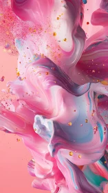 Chromatic fluid abstraction with swirling pastel pigment plumes.