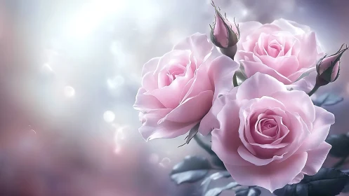 Blossoming Romance Dances Through Luminous Botanical Dreams