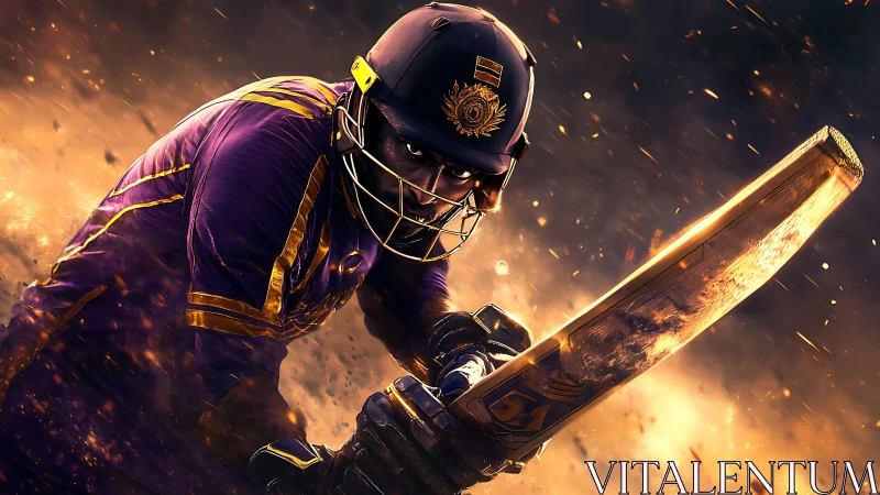 Fiery cricket batter leans into a powerful match winning shot