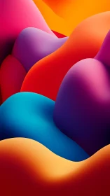 Chromatic dunes roll in radiant waves of liquid color.