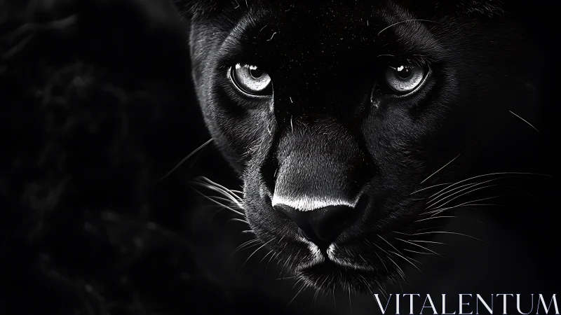 Midnight Gaze: The Intensity of Wild Beauty.