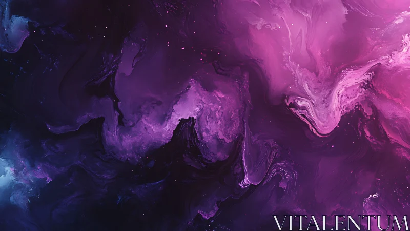 Cosmic violet swirls drifting through a dreamy night sky.