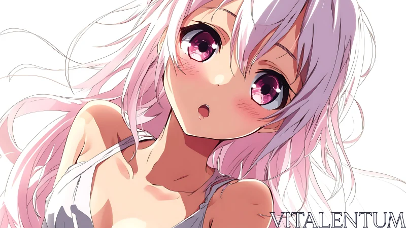 High-key anime portrait with saturated ocular reflections.