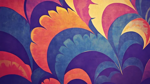 Petal Crescendos in Neon Twilight Waves of Colorful Calm.