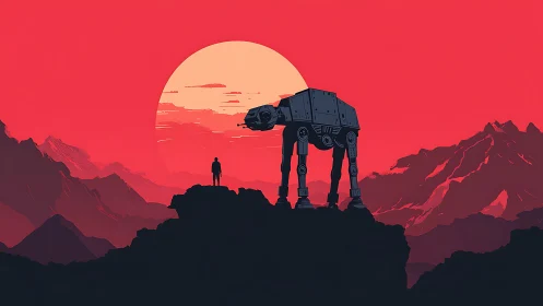 Walker and wanderer share silence beneath a burning sun