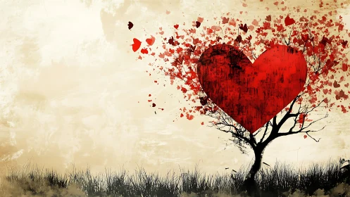 Love Blooming: A Heart Tree's Beautiful Journey.