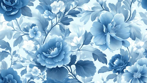 Monochromatic peony tessellation with high-frequency tonal detailing.