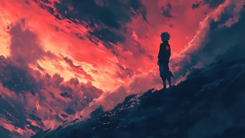 Storm-red heavens lean close as a lone shinobi dreams