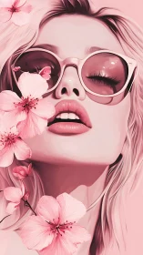 Petal-kissed sunglasses dream in glossy springtime hues