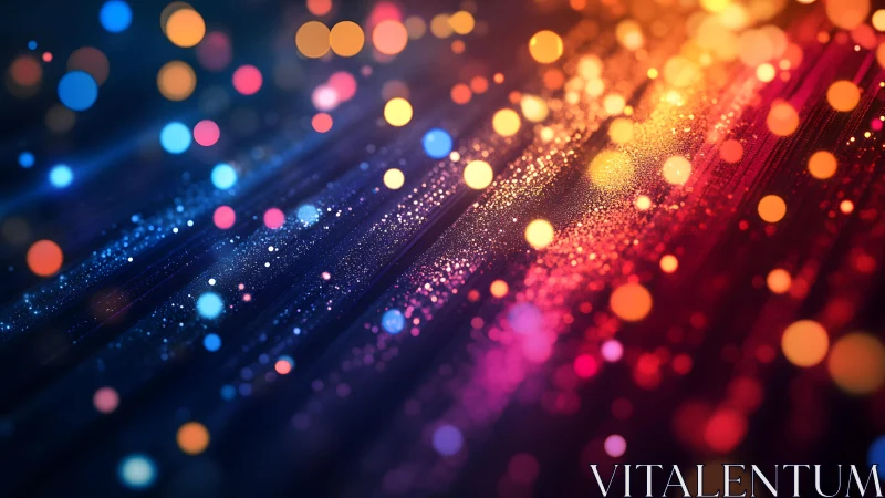 Vibrant Abstract Light Trails with Colorful Bokeh Effect.