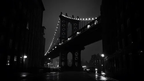 Midnight bridge spine stitches light across sleeping city