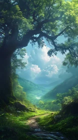 Luminescent Valley Framed by Ancient Canopy: Asymmetric Compositional Study of Archway Effect Throug