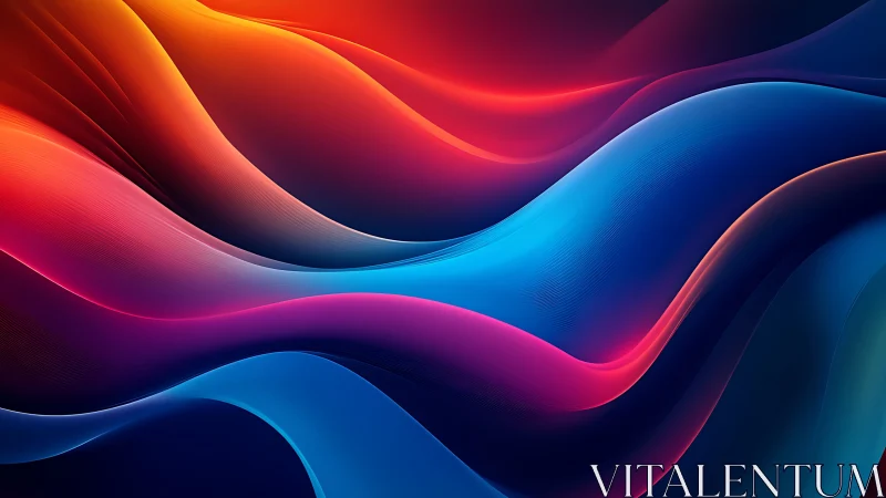 Velvet tide of neon waves gliding through electric dusk.