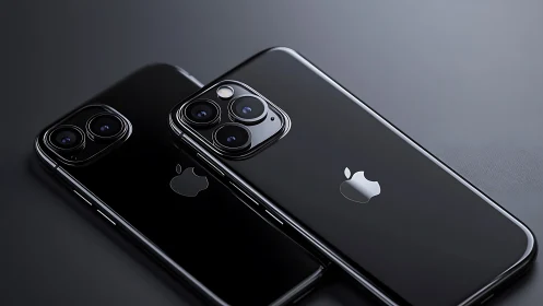 Sleek Black iPhones Stand Guard in Minimalist Contrast