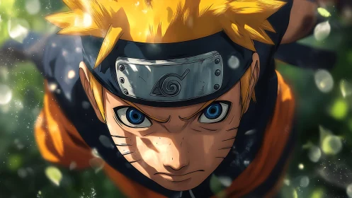 Dynamic anime close-up with kinetic lighting and focus depth.