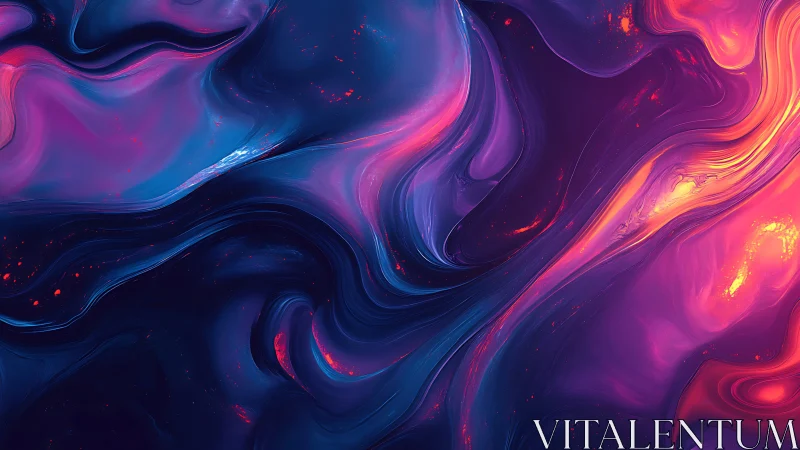 Chromatic fluid dynamics in neon-gradient digital vortices.