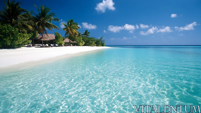 Crystalline Waters Embrace: Paradise Island Sanctuary.