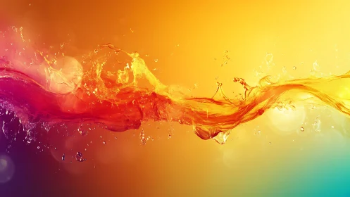 Chromatic liquid motion rendered in high-frequency splash dynamics