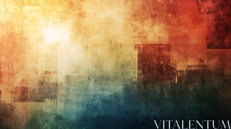 Warm to cool textured abstract color field background.