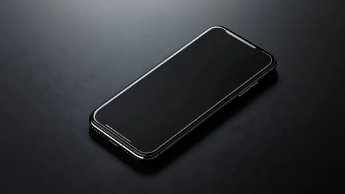Sleek Black Phone Awaits Your Touch.