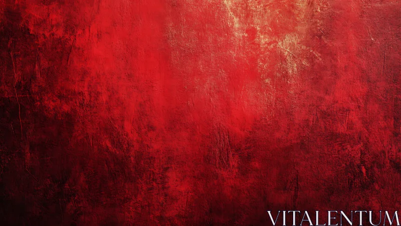 Red textured wall surface shows uneven tonal variation
