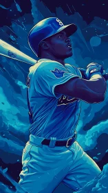 Midnight power swing ignites a neon storm of baseball energy.