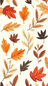 Whirling autumn leaves dance across a creamy breeze-touched sky.