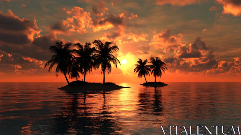 Sunset Islands: Palm-Fringed Dreams in Golden Waters.